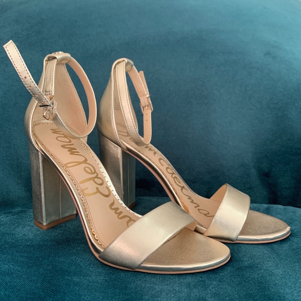Steve Madden Gold Block Heels